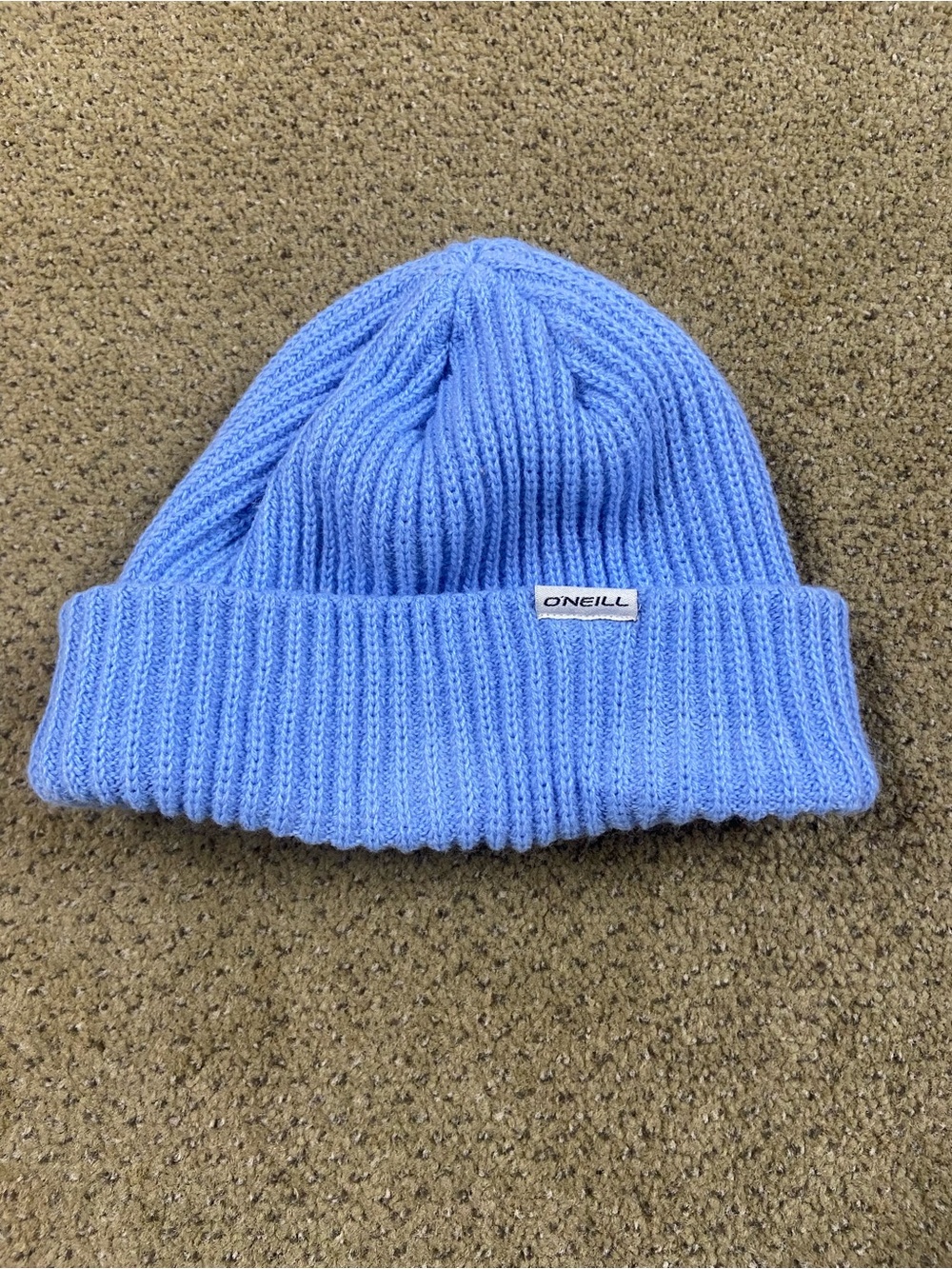 O'Neill Women's Light Blue Ribbed Knit Beanie